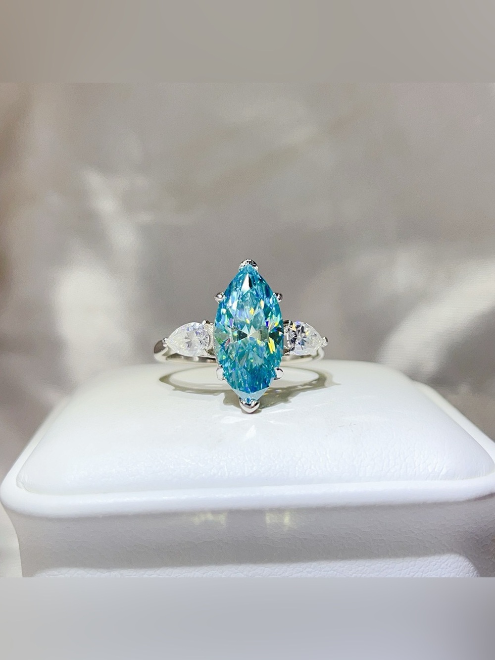 6 Carat 925 Sterling Silver Moissanite Ring